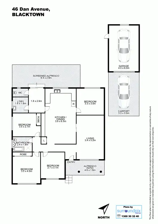 Floorplan of Homely house listing, 46 Dan Avenue, Blacktown NSW 2148