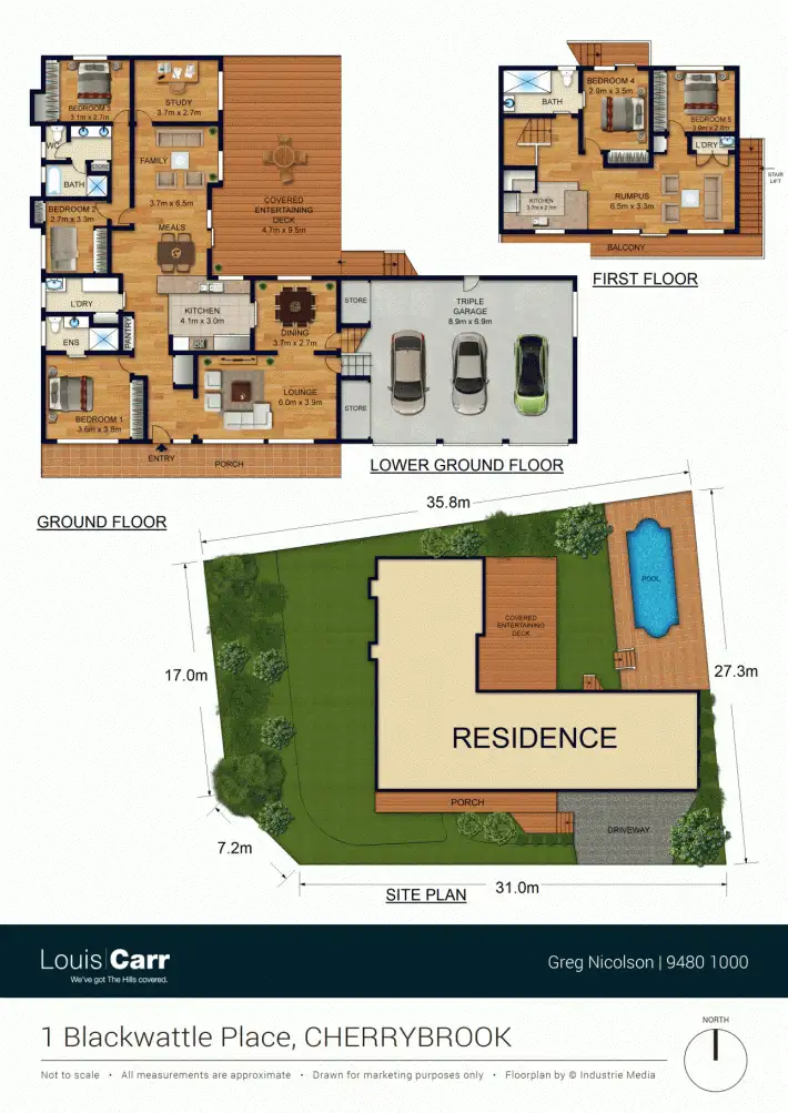 Floorplan of Homely house listing, 1 Blackwattle Place, Cherrybrook NSW 2126