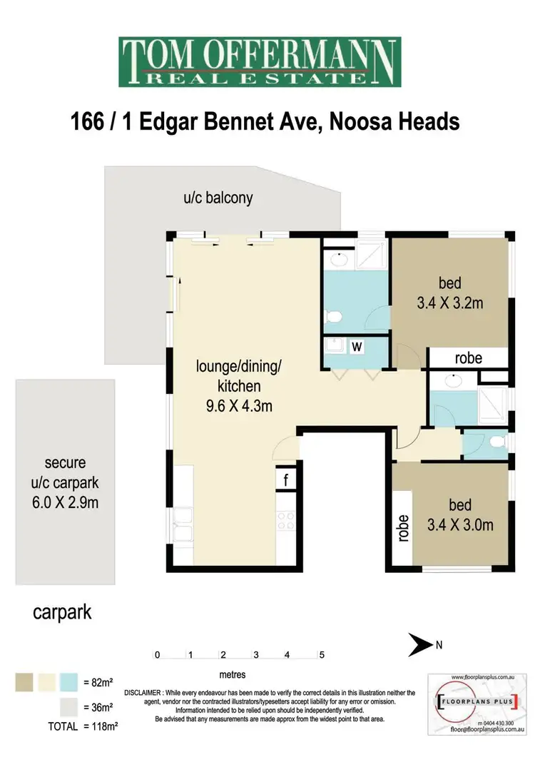 Floorplan of Homely unit listing, 166/1 Edgar Bennett Ave, Noosa Heads QLD 4567