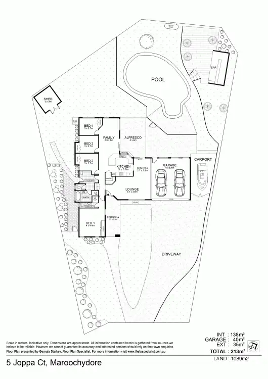 Floorplan of Homely house listing, 5 Joppa Court, Maroochydore QLD 4558