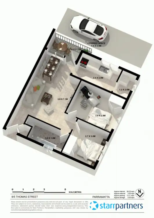 Floorplan of Homely unit listing, 8/5 Thomas St, Parramatta NSW 2150