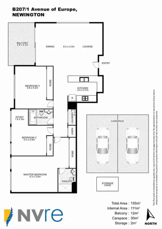Floorplan of Homely unit listing, B207/1 Avenue of Europe, Newington NSW 2127