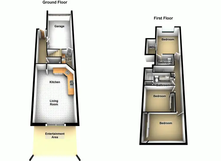 Floorplan of Homely townhouse listing, 95 Glenalva Terrace, Enoggera QLD 4051