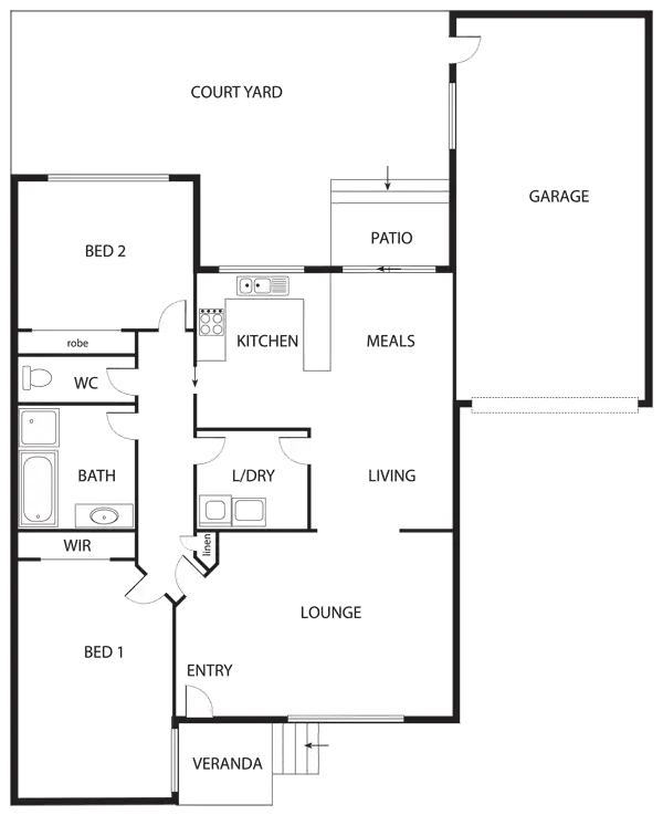 Floorplan of Homely villa listing, 2/40 Royal Pde, Pascoe Vale South VIC 3044
