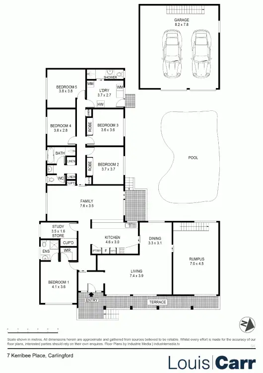 Floorplan of Homely house listing, 7 Kerribee Place, Carlingford NSW 2118