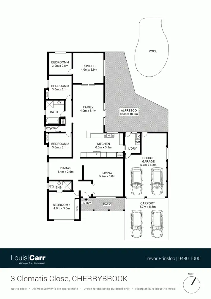 Floorplan of Homely house listing, 3 Clematis Close, Cherrybrook NSW 2126