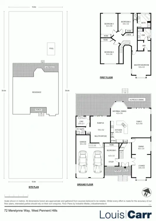 Floorplan of Homely house listing, 72 Merelynne Way, West Pennant Hills NSW 2125