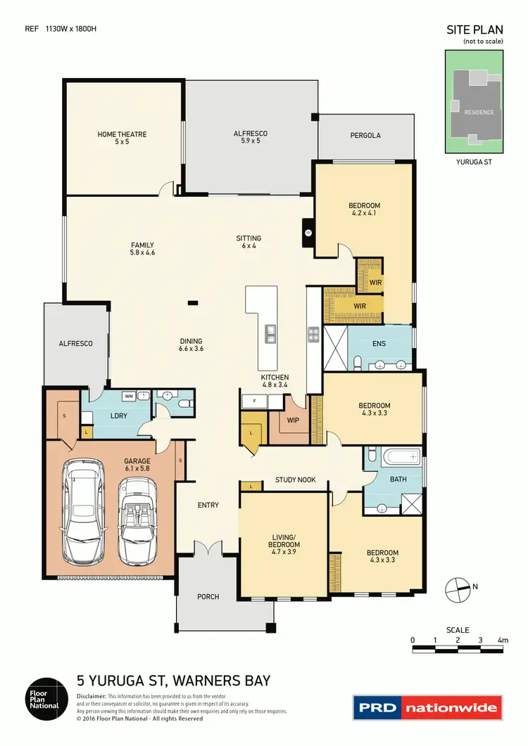 Floorplan of Homely house listing, 5 Yuruga Street, Warners Bay NSW 2282