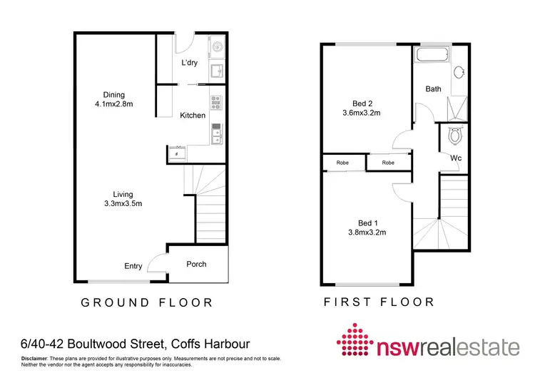Floorplan of Homely townhouse listing, 6/40-42 Boultwood Street, Coffs Harbour NSW 2450
