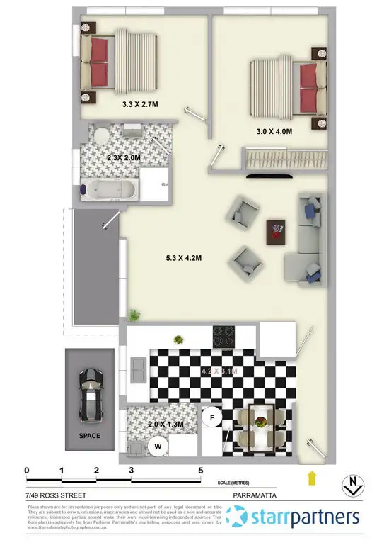 Floorplan of Homely apartment listing, 7/49 Ross Street, Parramatta NSW 2150