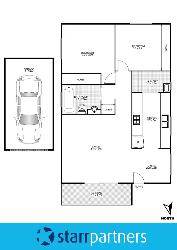 Floorplan of Homely unit listing, 18/77-81 Saddington Street, St Marys NSW 2760