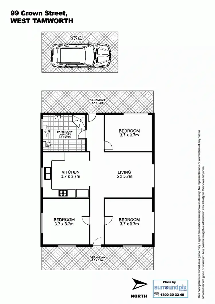 Floorplan of Homely house listing, 99 Crown Street, Tamworth NSW 2340