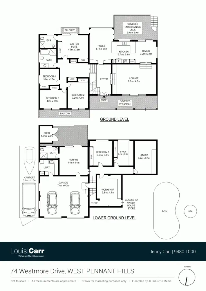 Floorplan of Homely house listing, 74 Westmore Drive, West Pennant Hills NSW 2125