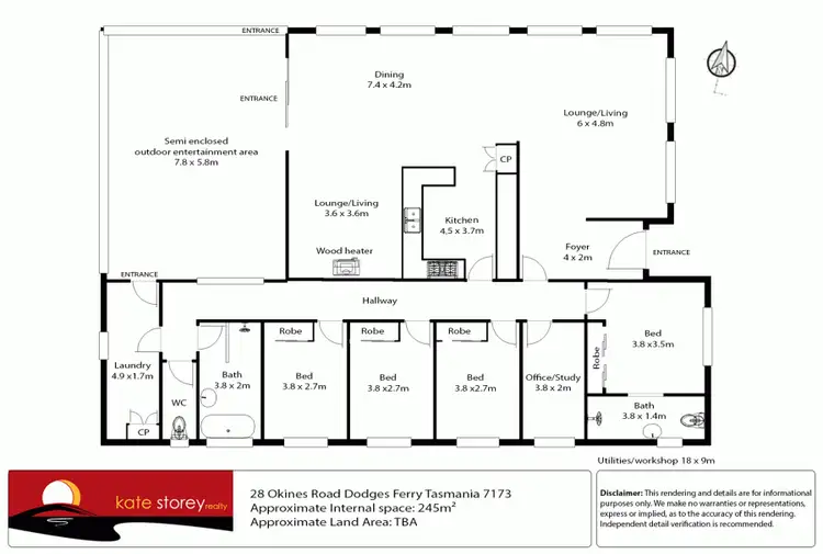 Floorplan of Homely house listing, 28 Okines Road, Dodges Ferry TAS 7173