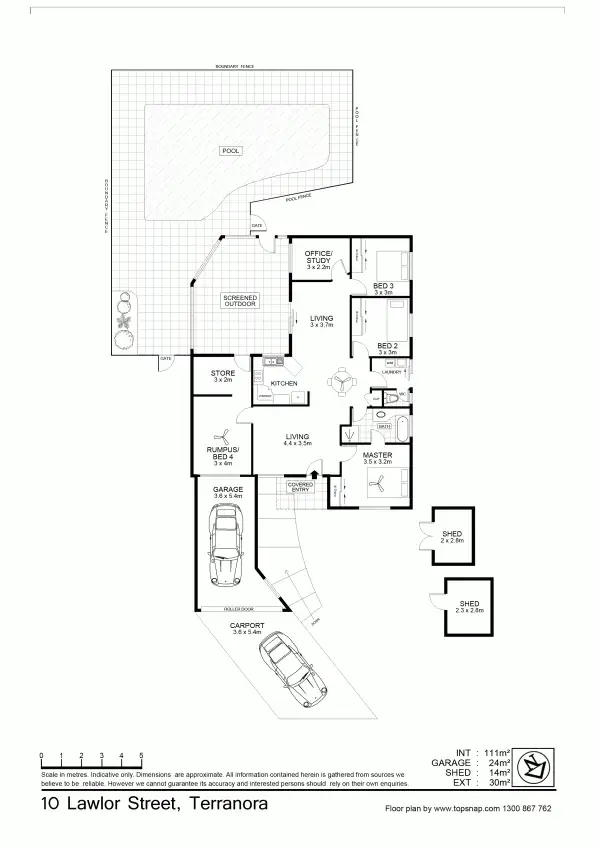 Floorplan of Homely house listing, 10 Lawlor Place, Terranora NSW 2486