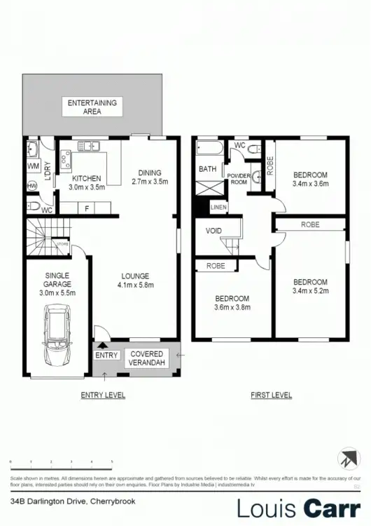 Floorplan of Homely semi-detached listing, 34B Darlington Drive, Cherrybrook NSW 2126