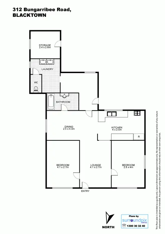 Floorplan of Homely house listing, 312 Bungarribee Road, Blacktown NSW 2148