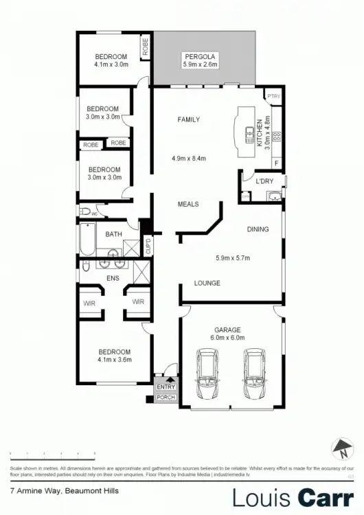 Floorplan of Homely house listing, 7 Armine Way, Beaumont Hills NSW 2155