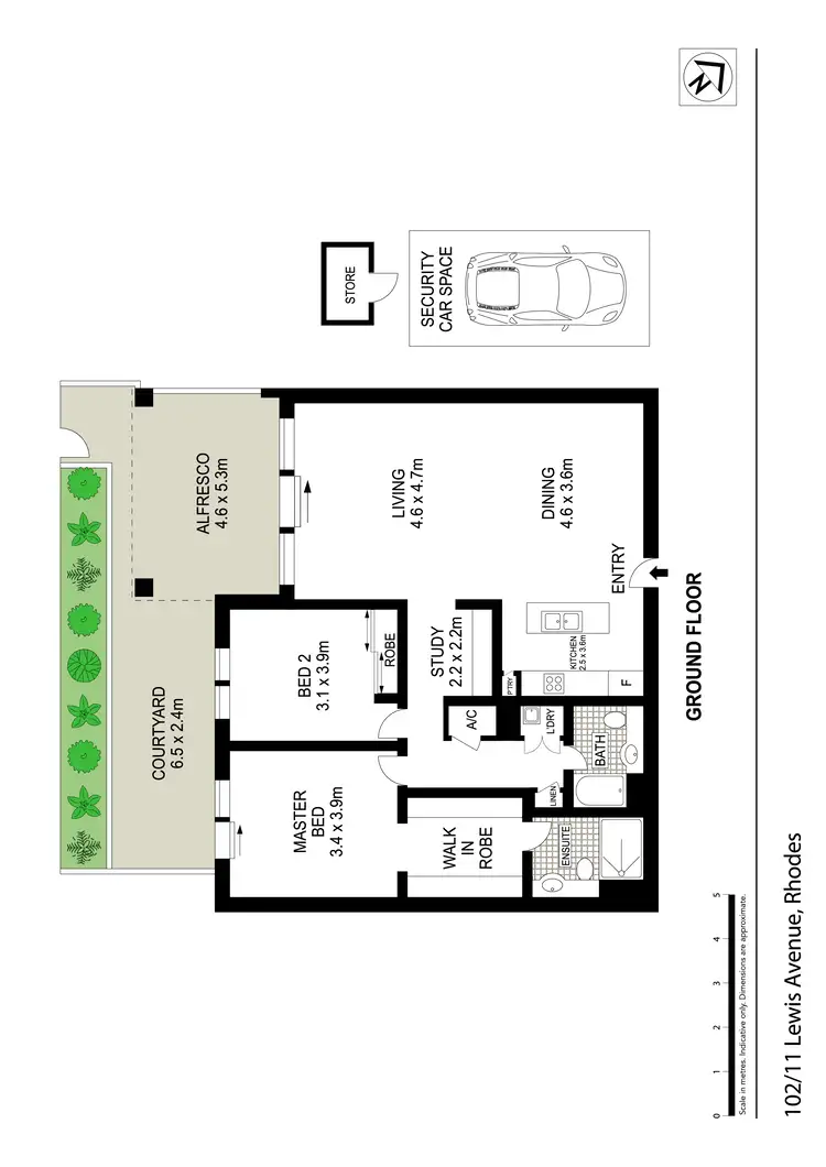 Floorplan of Homely apartment listing, 102/11 Lewis Avenue, Rhodes NSW 2138