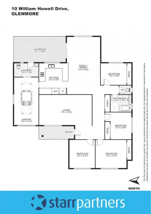 Floorplan of Homely house listing, 10 William Howell Drive, Glenmore Park NSW 2745