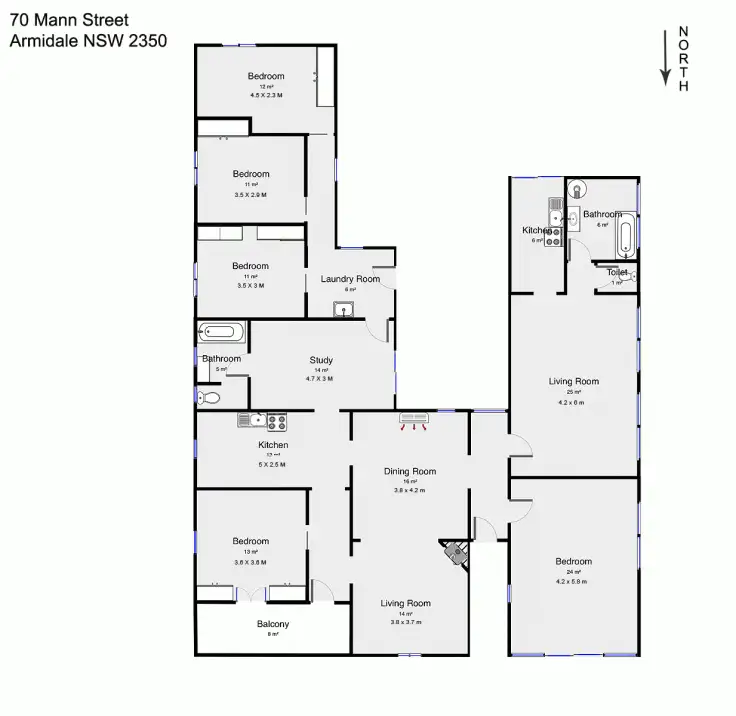Floorplan of Homely house listing, 70 Mann Street, Armidale NSW 2350