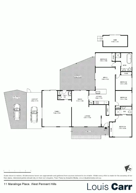 Floorplan of Homely house listing, 11 Maralinga Place, West Pennant Hills NSW 2125