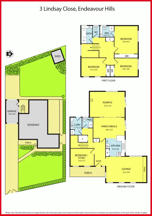Floorplan of Homely house listing, 3 Lindsay Close, Endeavour Hills VIC 3802