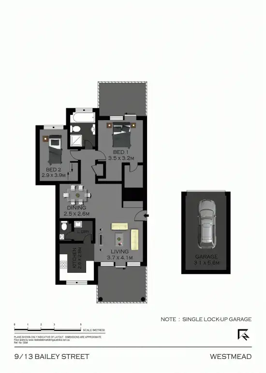Floorplan of Homely unit listing, 9/13-17 Bailey St, Westmead NSW 2145