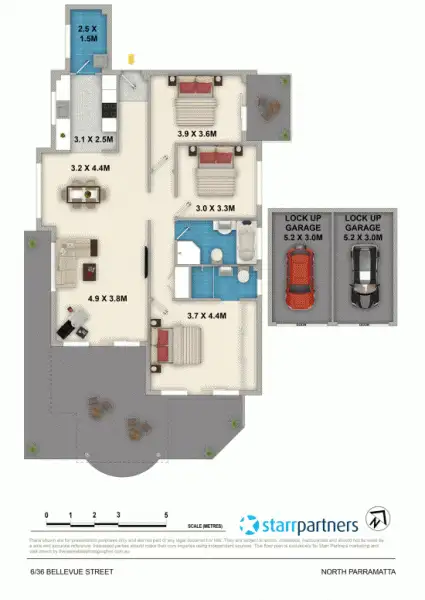 Floorplan of Homely unit listing, 6/36 Bellevue Street, North Parramatta NSW 2151