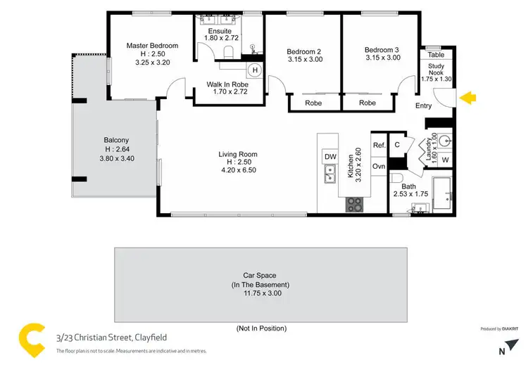 Floorplan of Homely unit listing, 3/23 Christian Street, Clayfield QLD 4011
