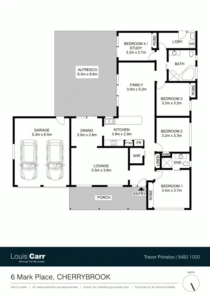 Floorplan of Homely house listing, 6 Mark Place, Cherrybrook NSW 2126