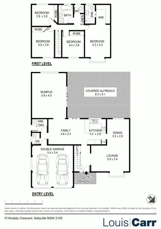 Floorplan of Homely house listing, 10 Kinaldy Crescent, Kellyville NSW 2155