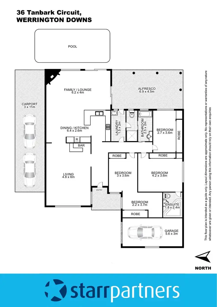 Floorplan of Homely house listing, 36 Tanbark Circuit, Werrington Downs NSW 2747