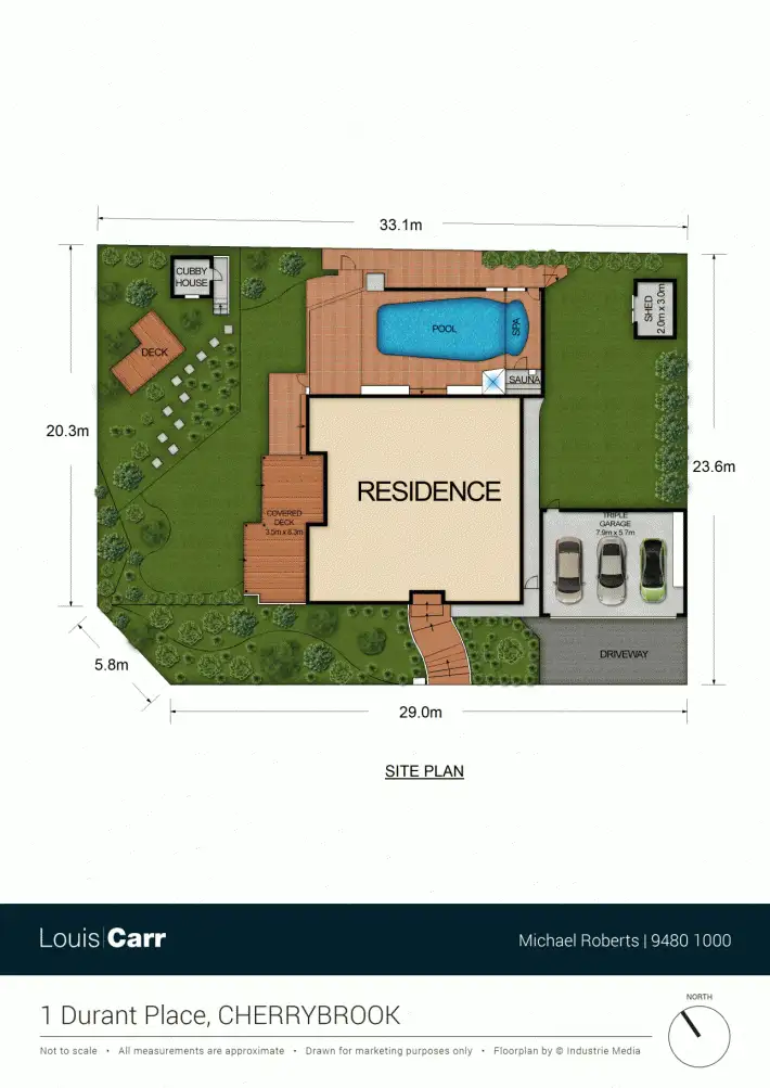Floorplan of Homely house listing, 1 Durant Place, Cherrybrook NSW 2126