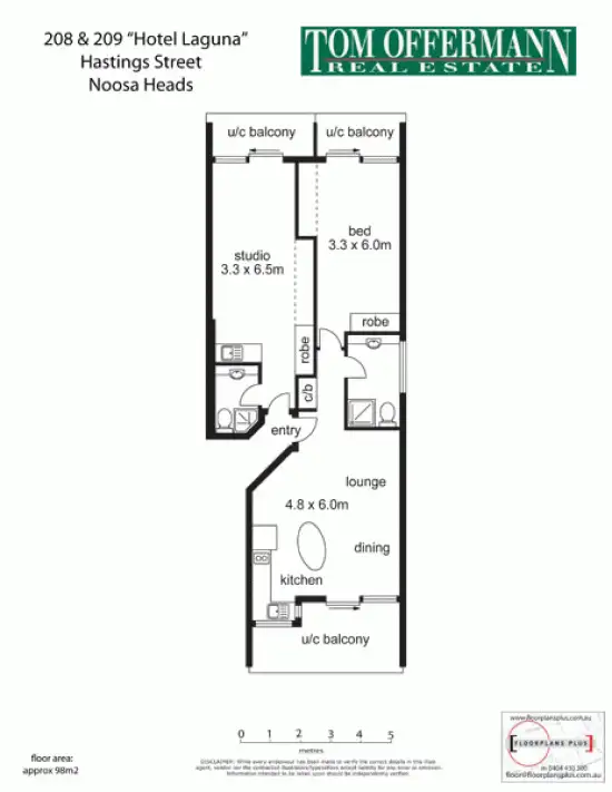 Floorplan of Homely unit listing, 208-209/6 Hastings St, Noosa Heads QLD 4567