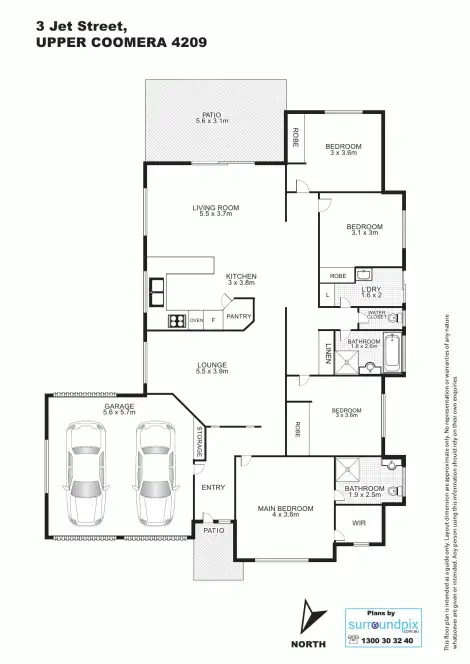 Floorplan of Homely house listing, 3 Jet Street, Upper Coomera QLD 4209