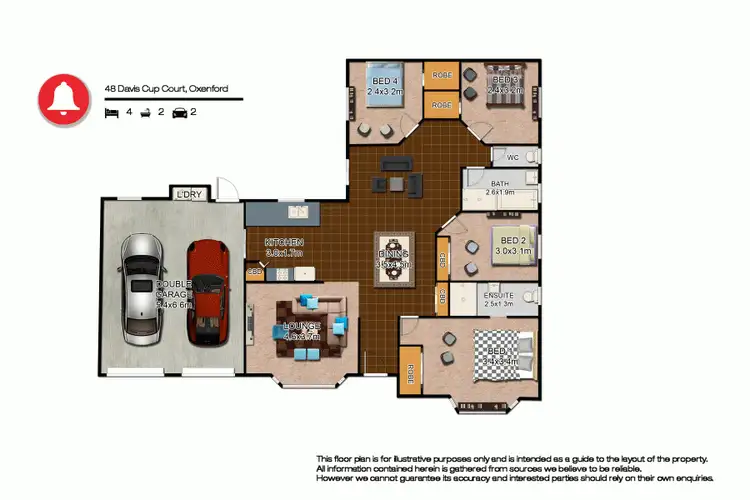 Floorplan of Homely house listing, 48 Davis Cup Court, Oxenford QLD 4210