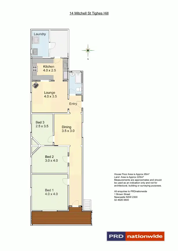 Floorplan of Homely house listing, 14 Mitchell Street, Tighes Hill NSW 2297