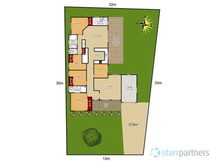 Floorplan of Homely house listing, 22 Griffiths Road, Mcgraths Hill NSW 2756