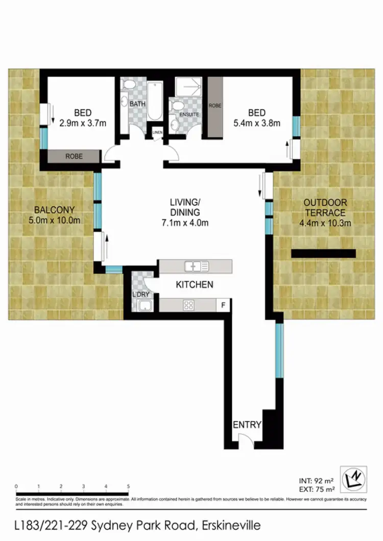 Floorplan of Homely unit listing, L183/221-229 Sydney Park Road, Erskineville NSW 2043
