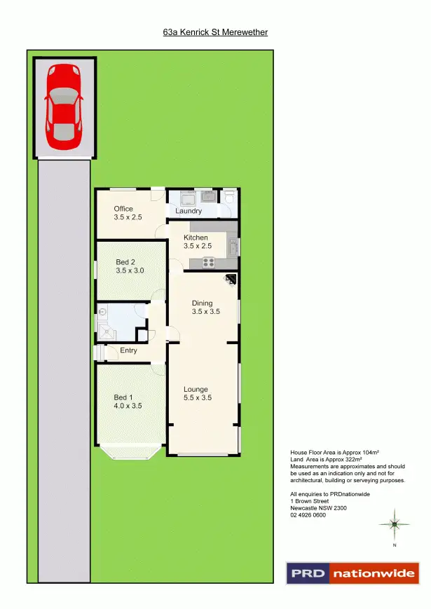 Floorplan of Homely house listing, 63A Kenrick Street, Merewether NSW 2291