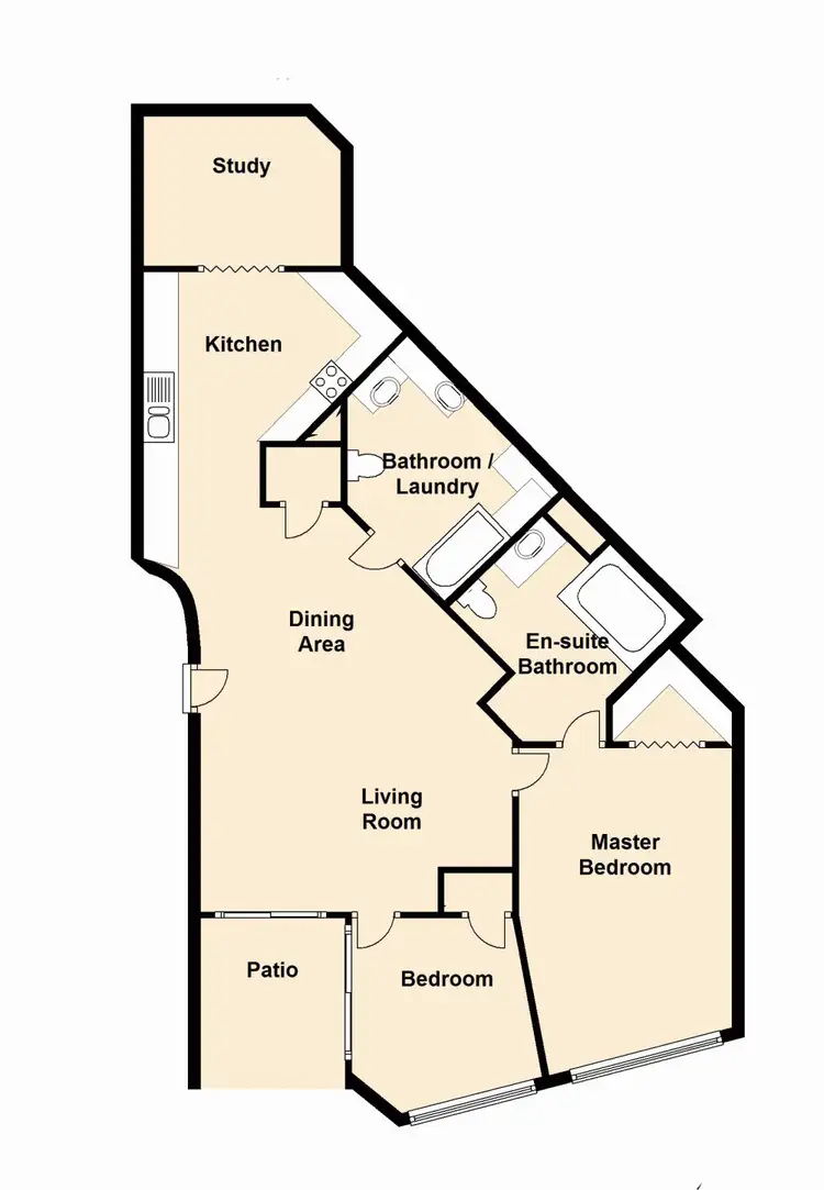Floorplan of Homely unit listing, 3/41-43 Marine Parade, Redcliffe QLD 4020