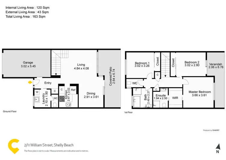 Floorplan of Homely townhouse listing, 2/11 William Street, Shelly Beach QLD 4551