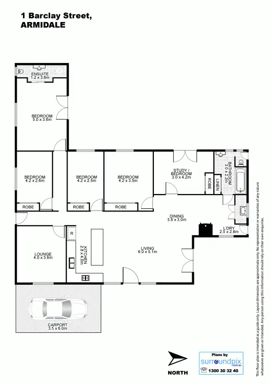 Floorplan of Homely house listing, 1 Barclay Street, Armidale NSW 2350