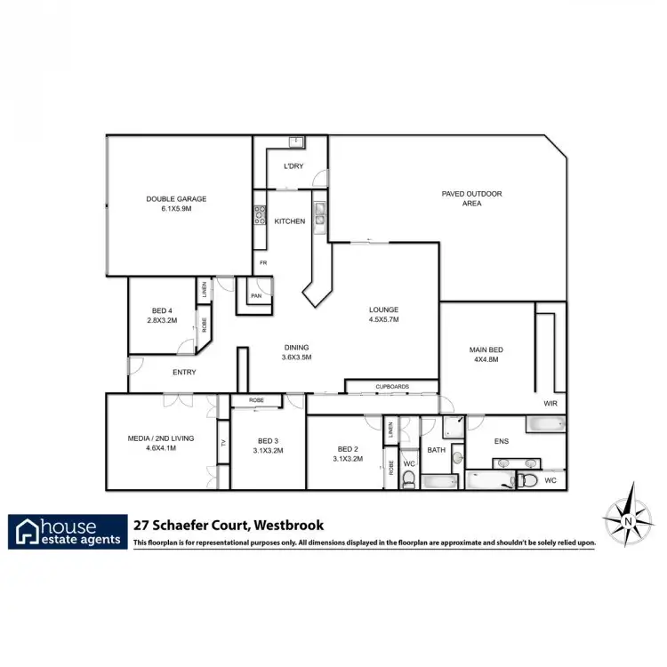 Floorplan of Homely house listing, 27 Schaefer Court, Westbrook QLD 4350