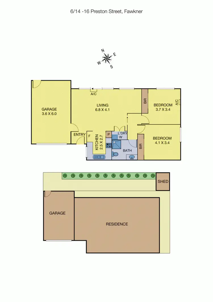 Floorplan of Homely unit listing, 6/14-16 Preston St, Fawkner VIC 3060