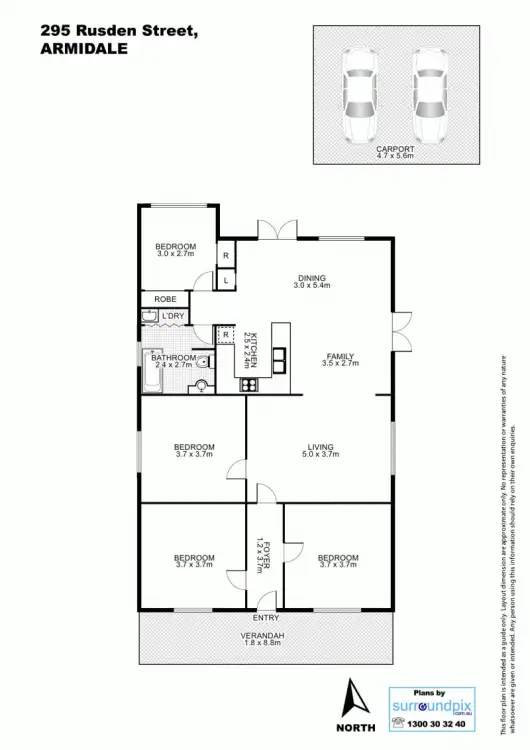 Floorplan of Homely house listing, 295 Rusden Street, Armidale NSW 2350