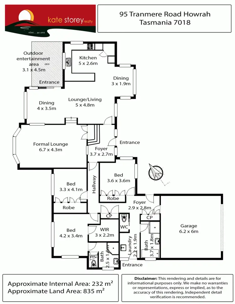 Floorplan of Homely house listing, 95 Tranmere Road, Howrah TAS 7018