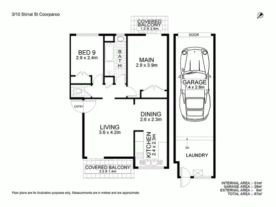 Floorplan of Homely unit listing, 3/10 Stirrat Street, Coorparoo QLD 4151