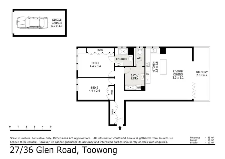 Floorplan of Homely apartment listing, 27/36 Glen Road, Toowong QLD 4066